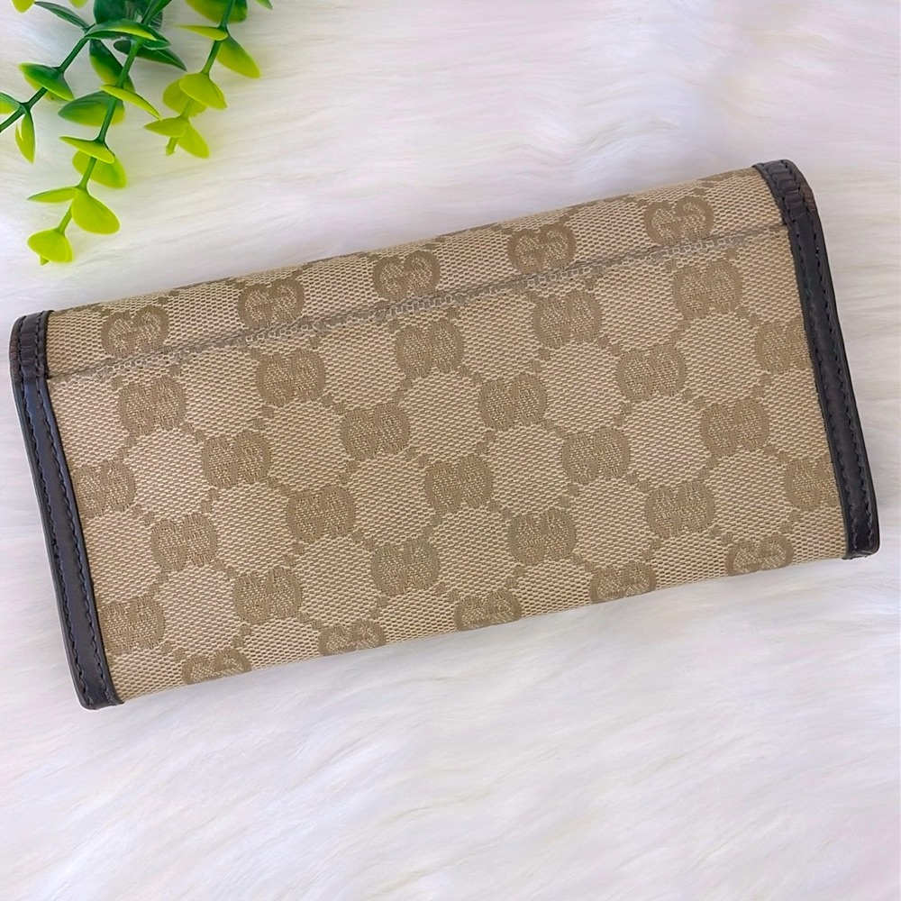 Gucci Monogram Canvas Long Fold Wallet - Picture 4 of 16